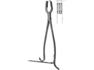 Lane Bone Holding Forceps 45cm With Ratchet