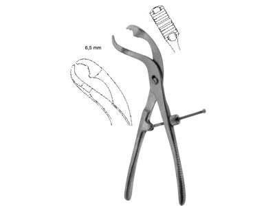 Verbrugge Bone Holding Forceps – Central Lock, 19cm, Jaw Size 6.5mm