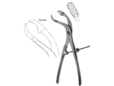 Verbrugge Bone Holding Forceps – Central Lock, 26cm, Jaw Size 10.0mm