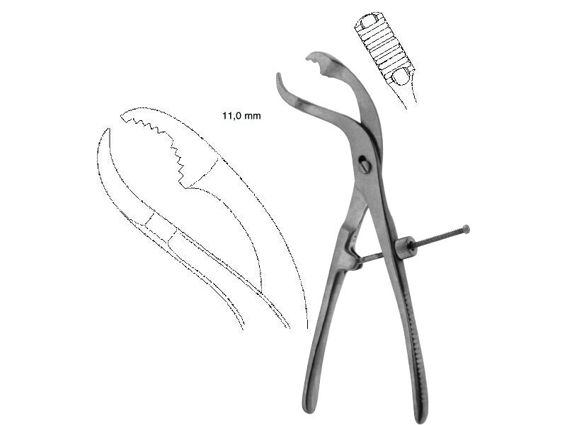Verbrugge Bone Holding Forceps – Central Lock, 28cm, Jaw Size 11.0mm