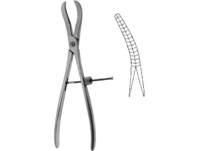 Verbrugge Bone Holding Forceps Curved 24cm